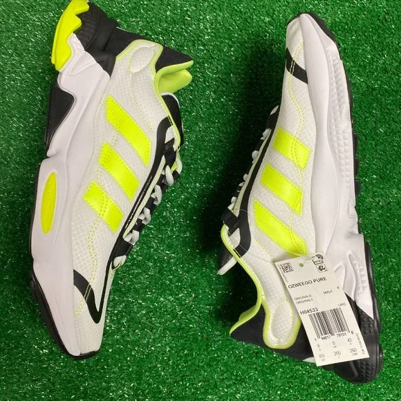 Adidas Ozweego Low Mens Casual Athletic Shoes White Yellow H04533 NEW Multi Sz - Picture 3 of 10